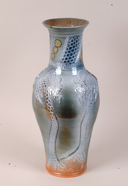 15 Large green tree vase (47cm) £450 - Margaret Gardiner Ceramics